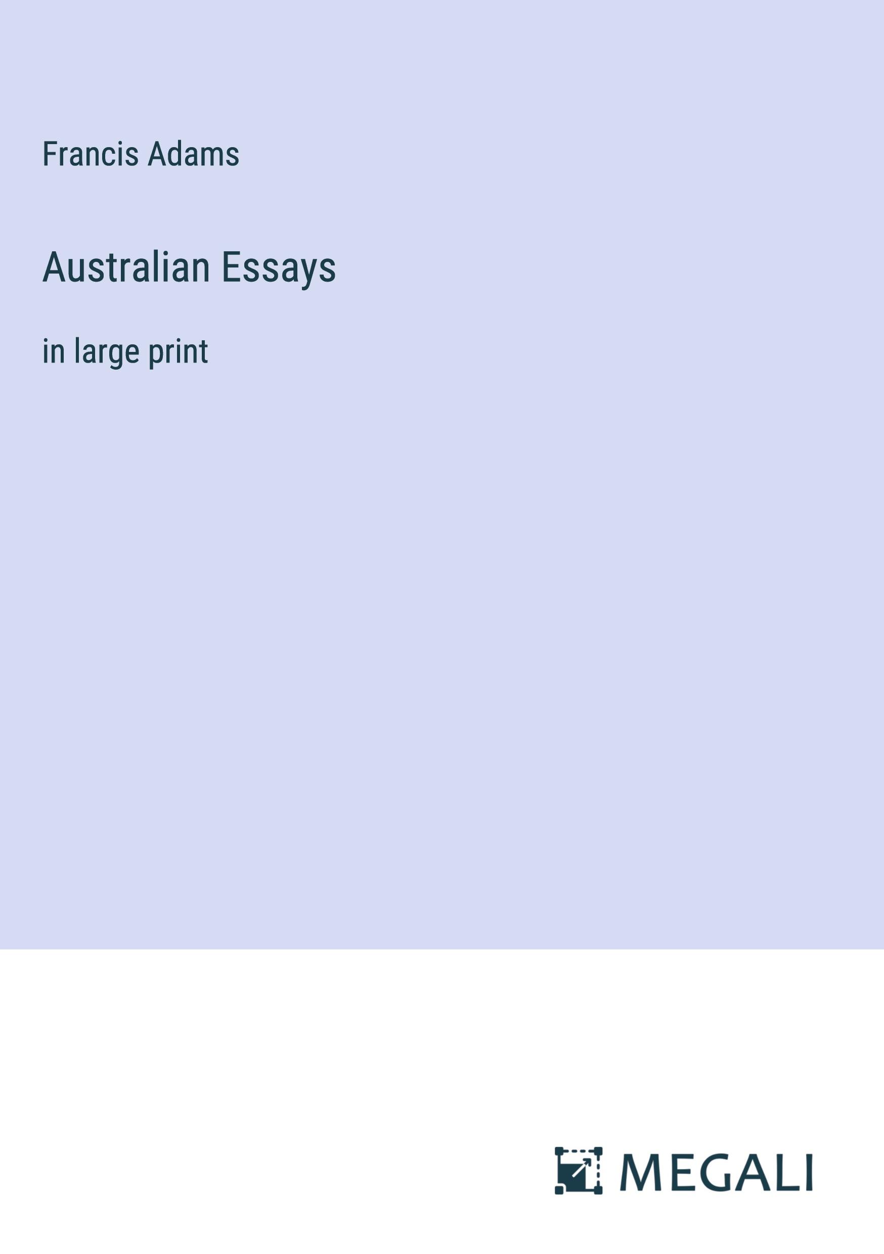 Vorderes Coverbild Australian Essays