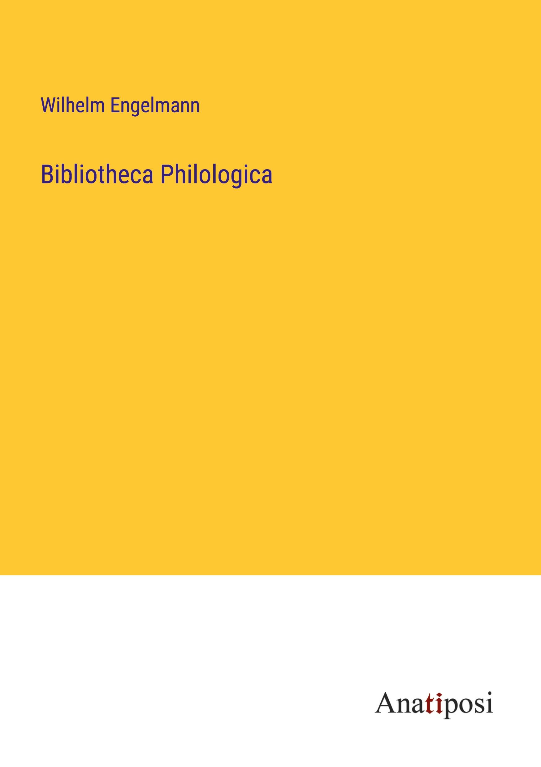 Vorderes Coverbild Bibliotheca Philologica
