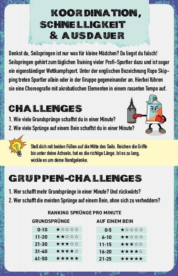 Beispielinhalt (Bild) Challengebox 30 Mitmach-Ideen für coole Jungs