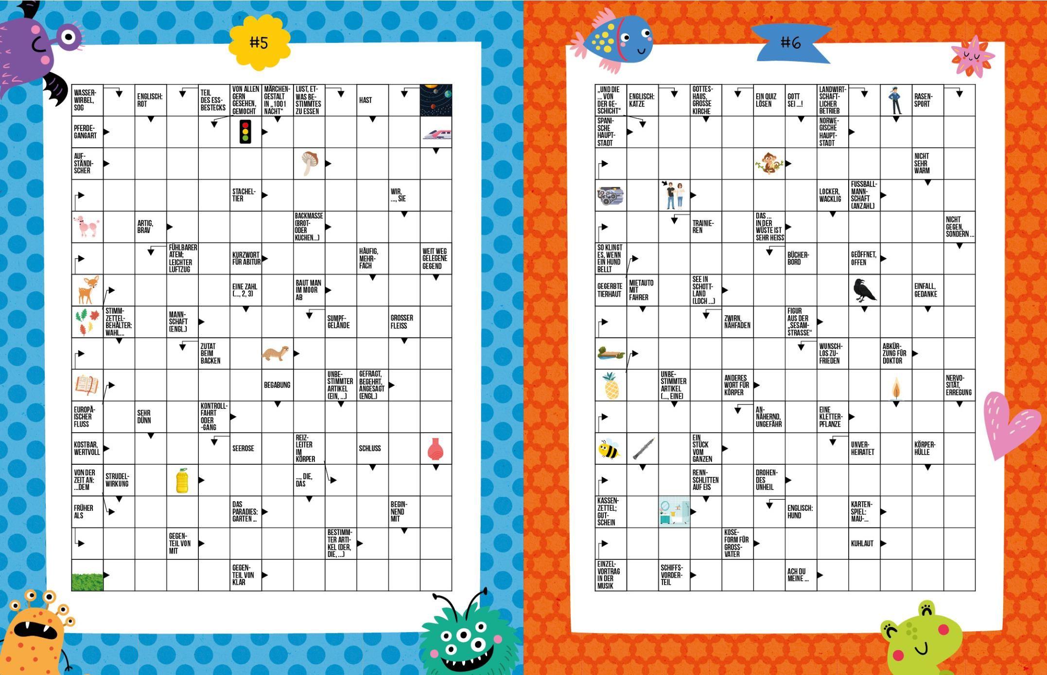 Beispielinhalt (Bild) Kreuzworträtsel ab 10 Jahren