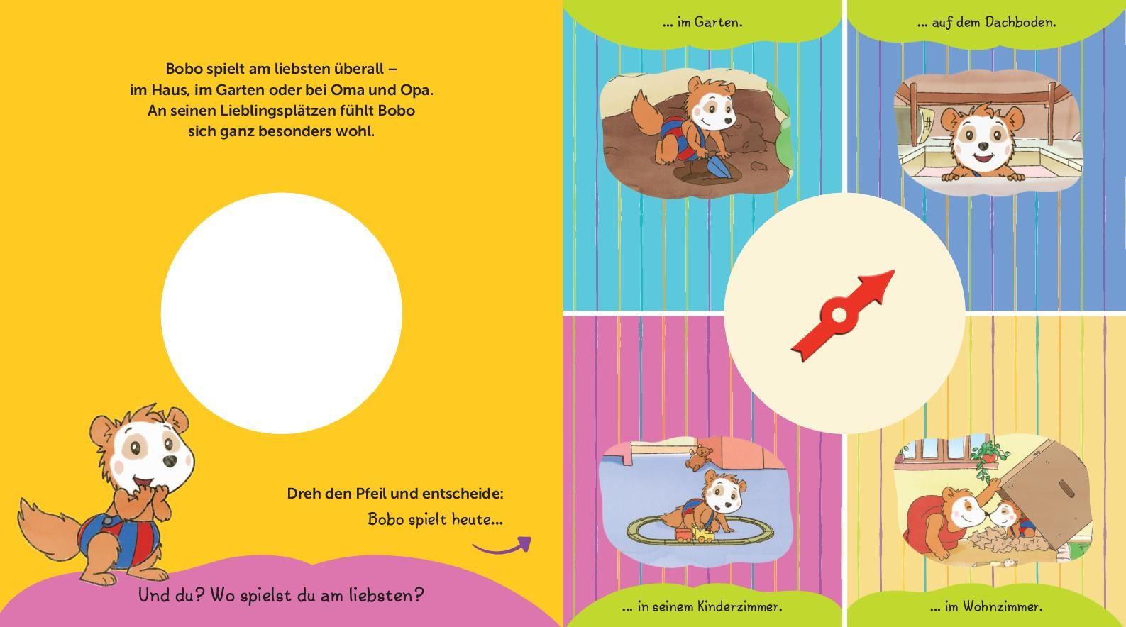 Beispielinhalt (Bild) Was macht Bobo heute? Entscheide Du!