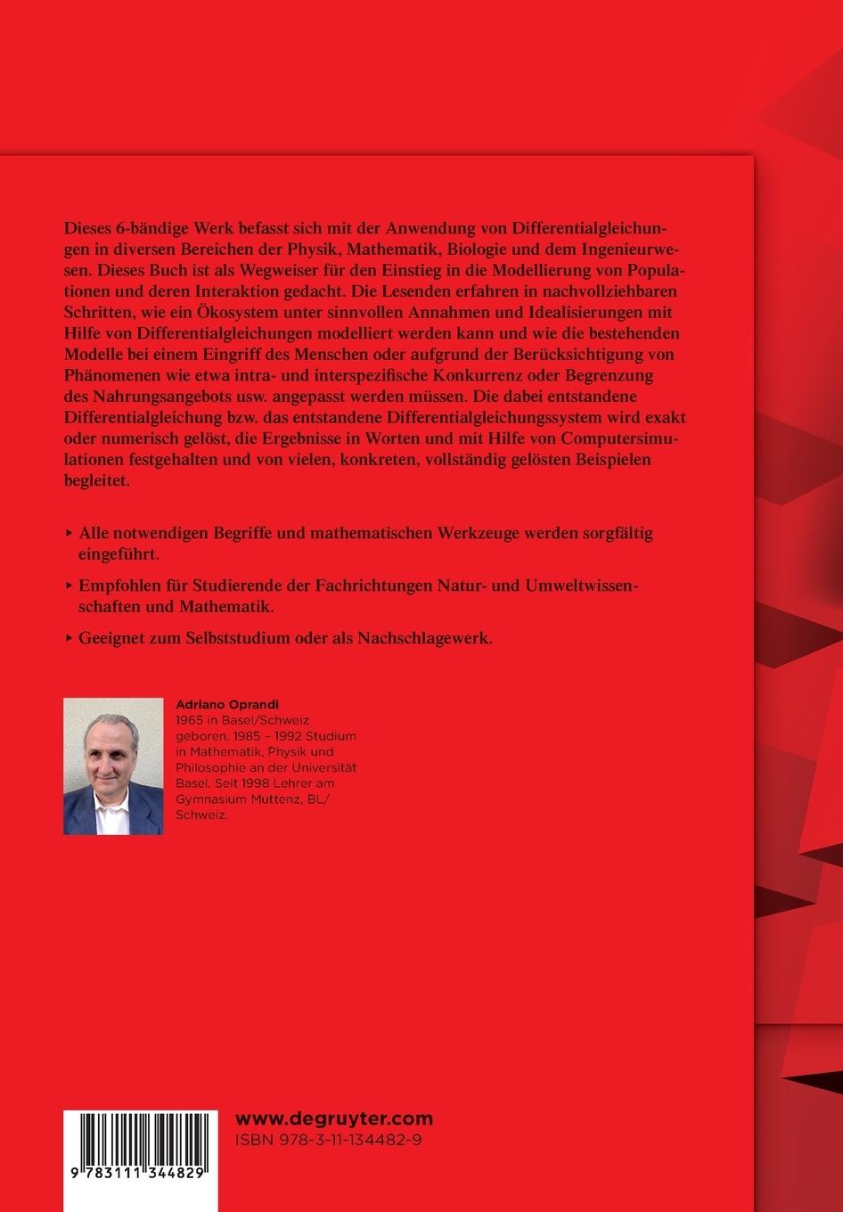 Rückseitencover Differentialgleichungen in der Theoretischen Ökologie