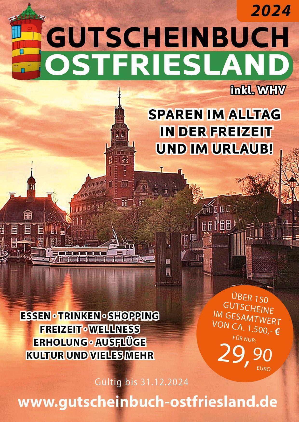 Beispielinhalt (Bild) Gutscheinbuch 2024 Ostfriesland inkl. WHV