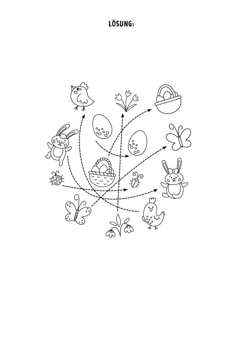 Beispielinhalt (Bild) Mein kleiner Oster-Rätselblock für Kinder ab 4 Jahren