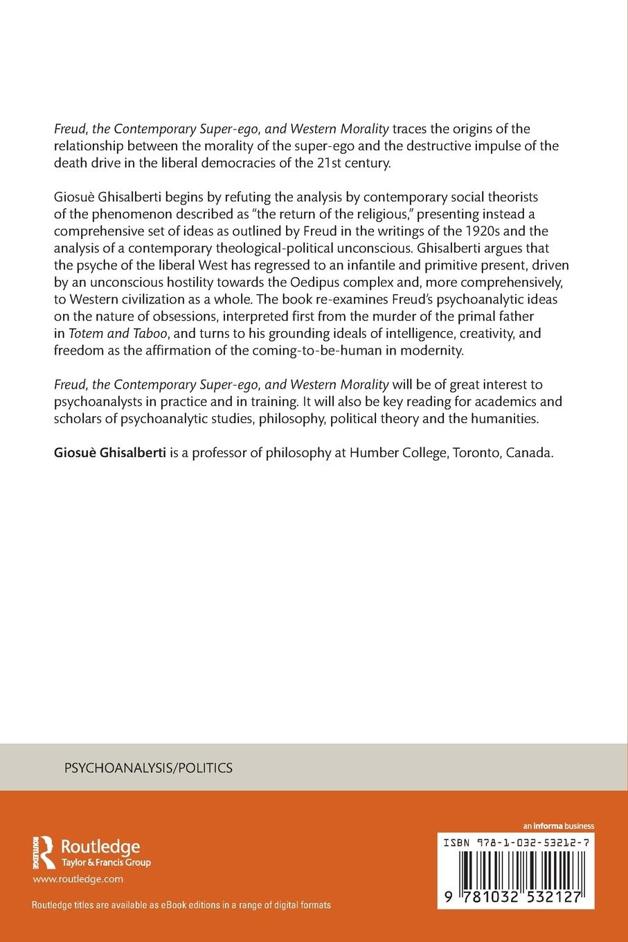 Rückseitencover Freud, the Contemporary Super-ego, and Western Morality