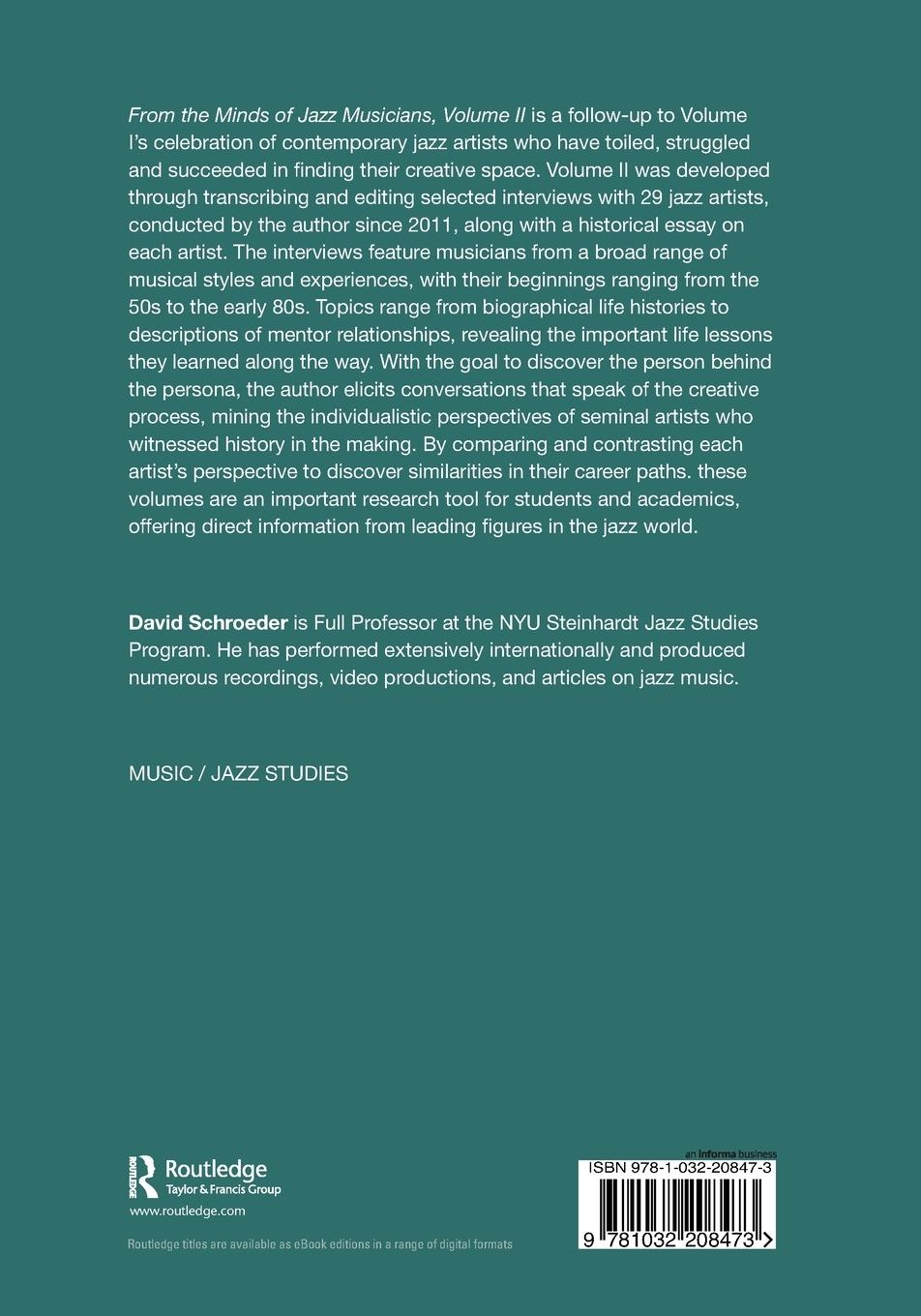 Rückseitencover From the Minds of Jazz Musicians, Volume II