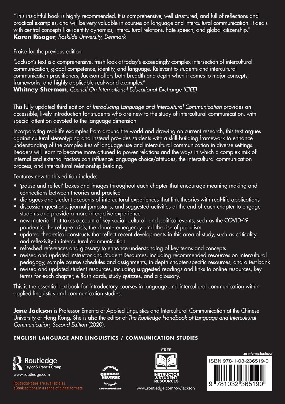 Rückseitencover Introducing Language and Intercultural Communication