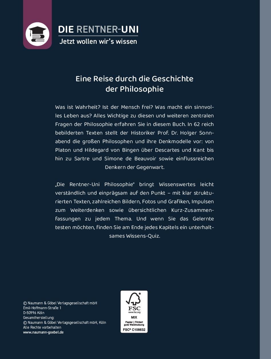 Rückseitencover Philosophie -  Wissen leicht gemacht