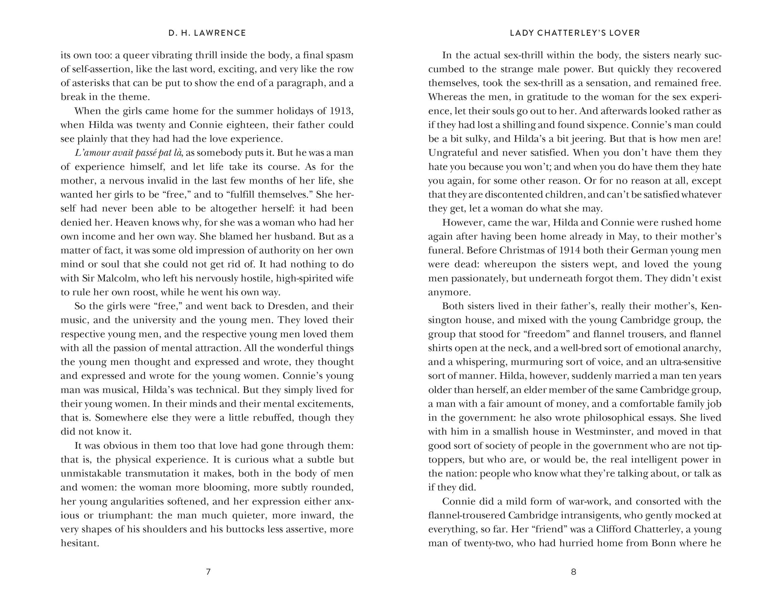 Beispielinhalt (Bild) Lady Chatterley's Lover
