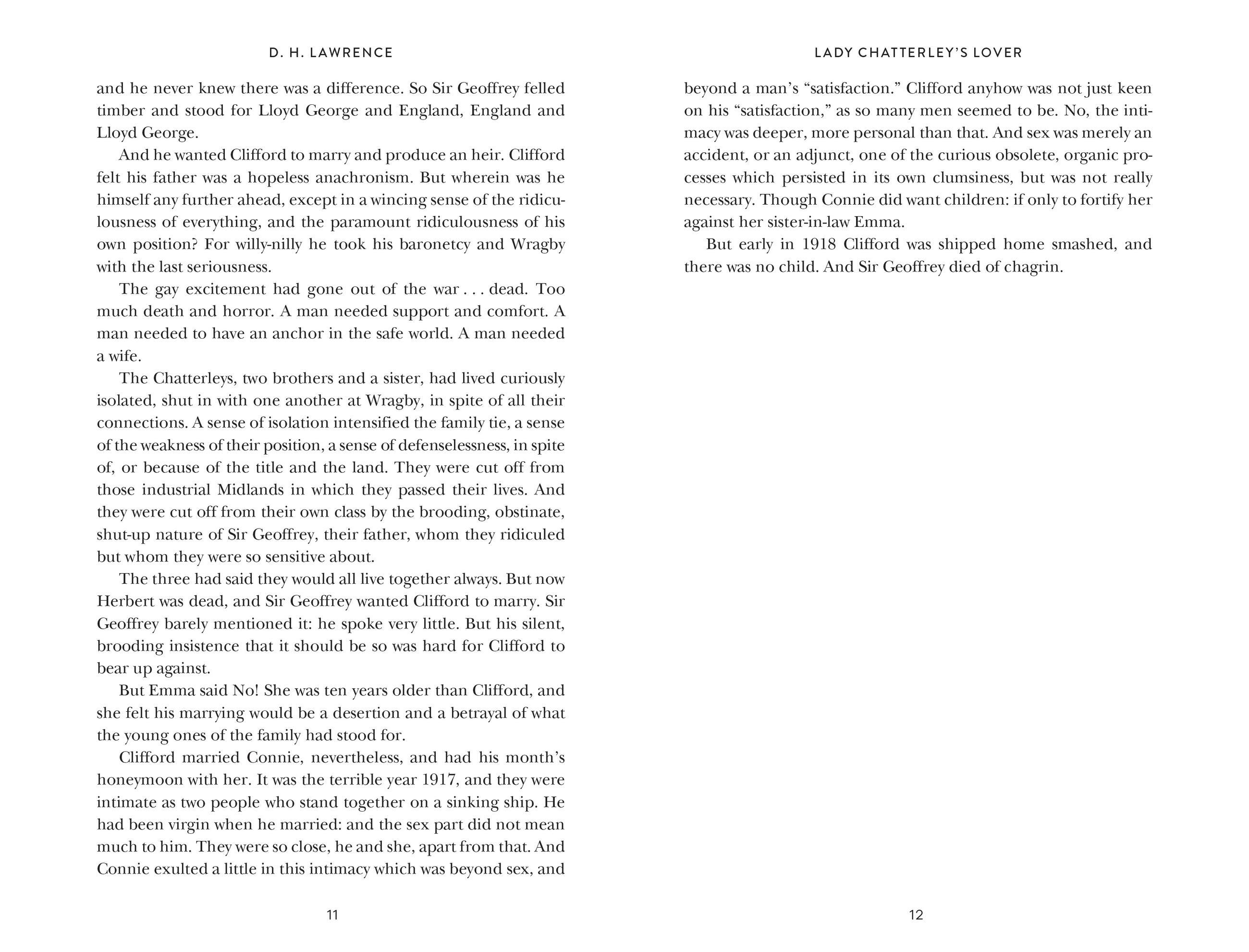 Beispielinhalt (Bild) Lady Chatterley's Lover