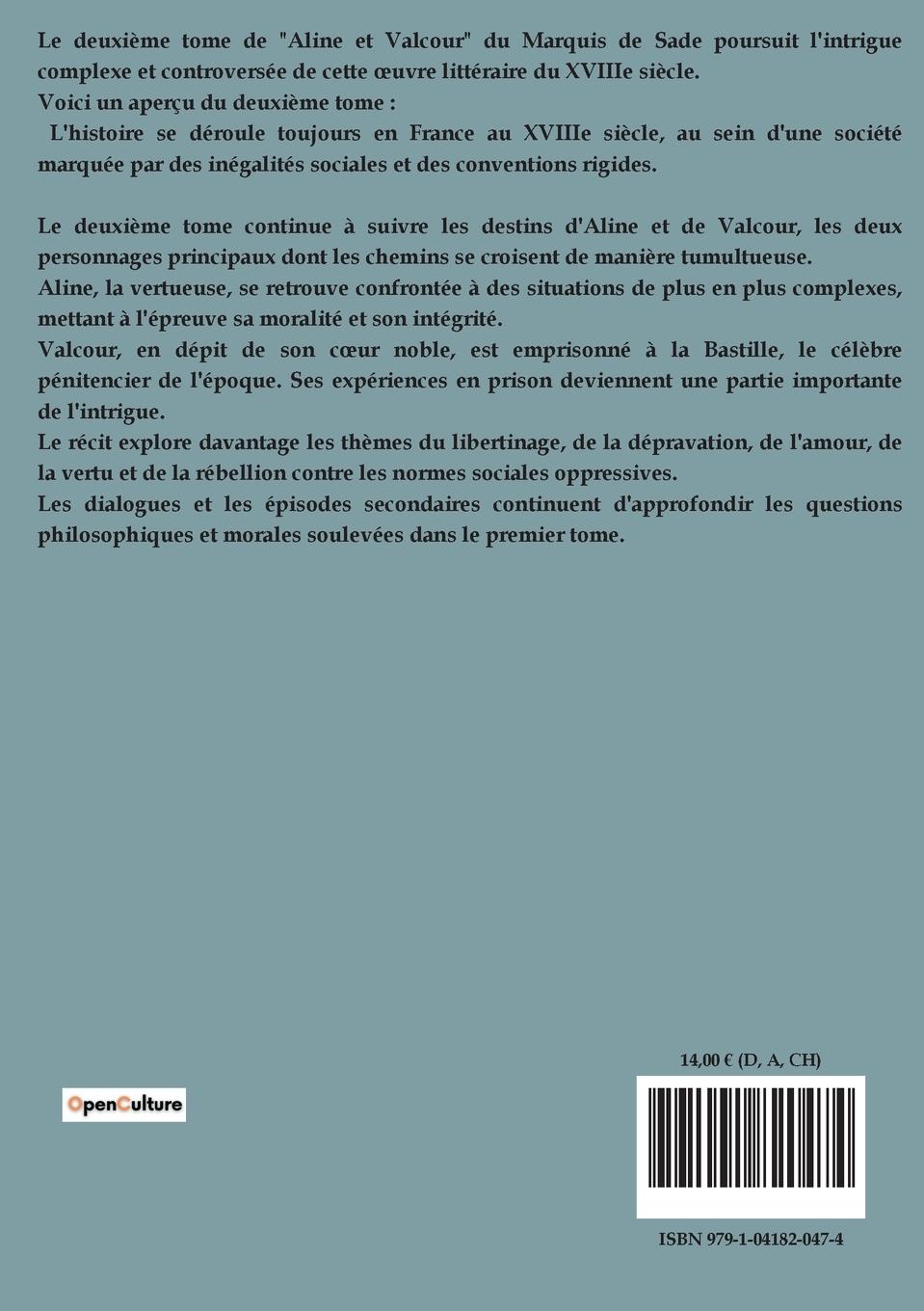 Rückseitencover Aline et Valcour