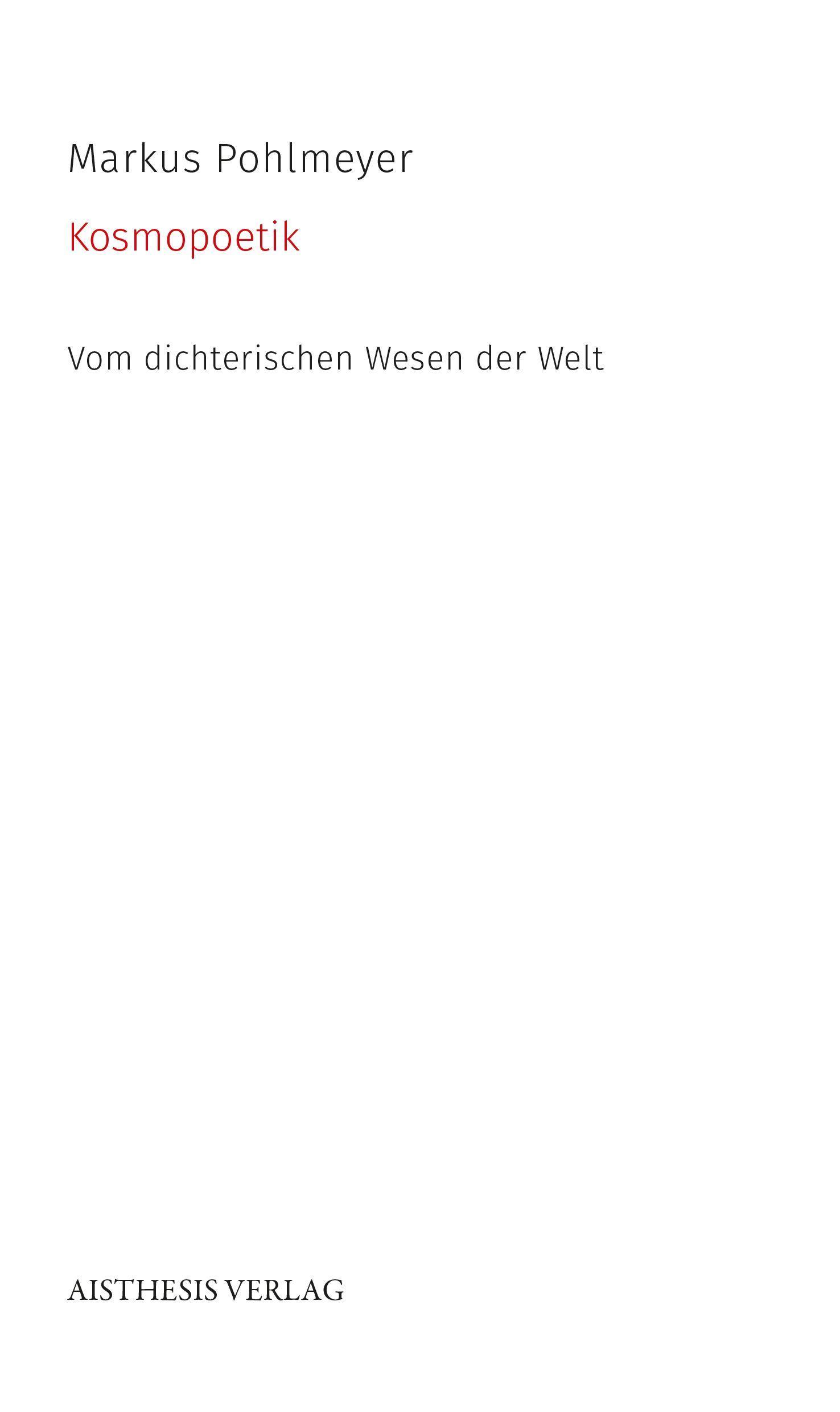 Vorderes Coverbild Kosmopoetik