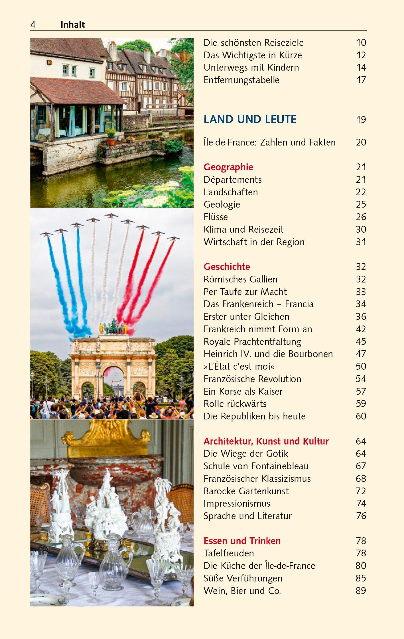 Beispielinhalt (Bild) TRESCHER Reiseführer Île-de-France