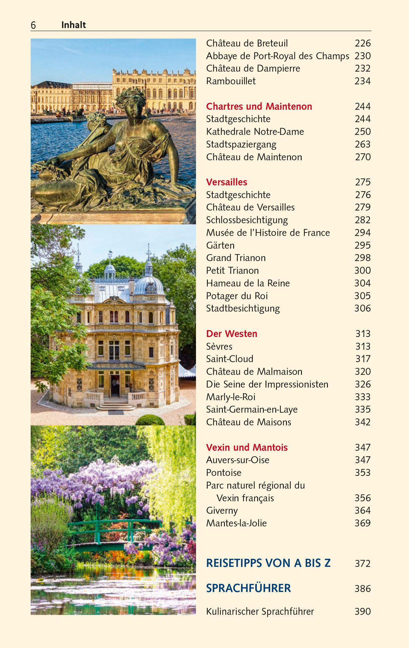 Beispielinhalt (Bild) TRESCHER Reiseführer Île-de-France