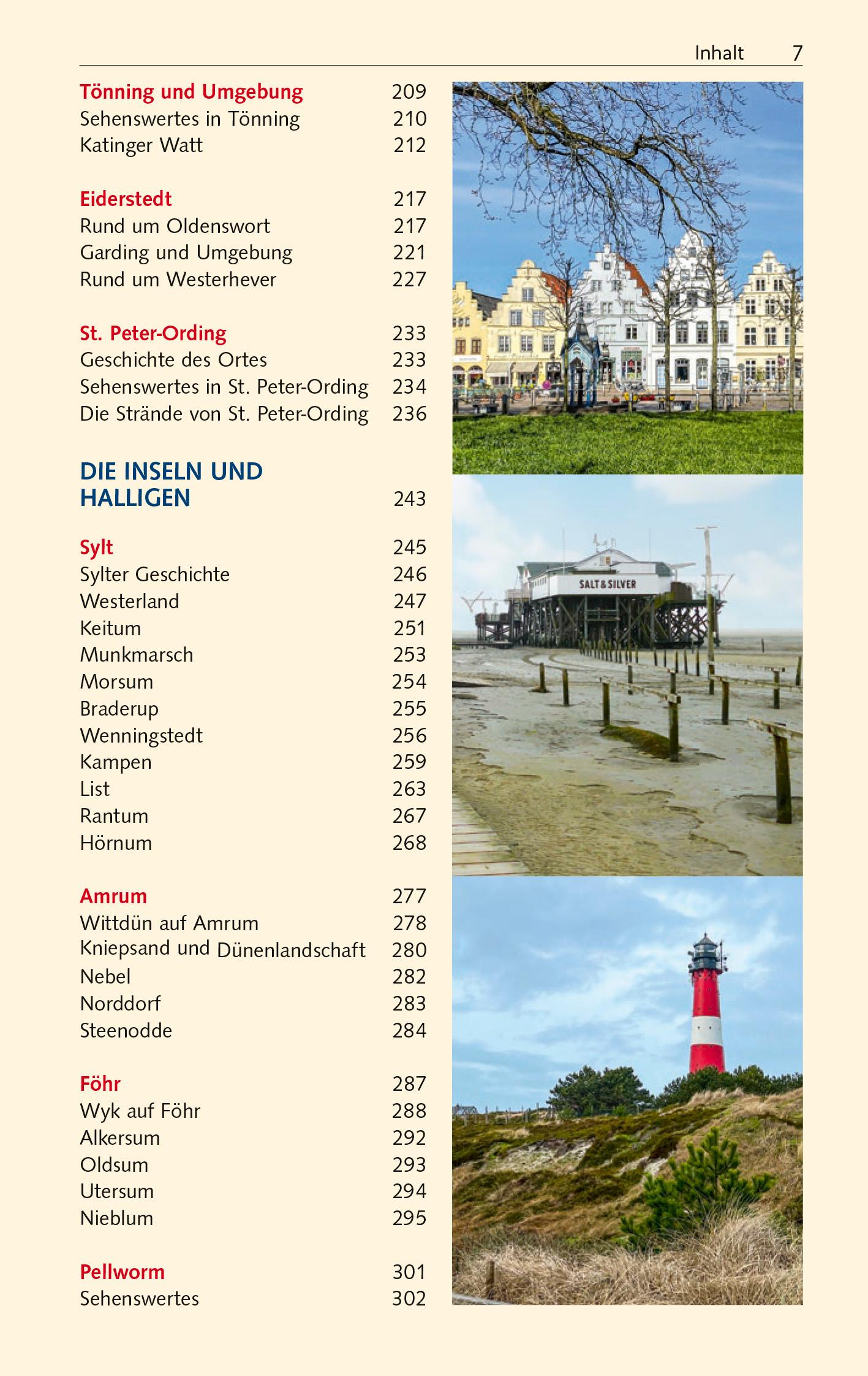 Beispielinhalt (Bild) TRESCHER Reiseführer Nordfriesland