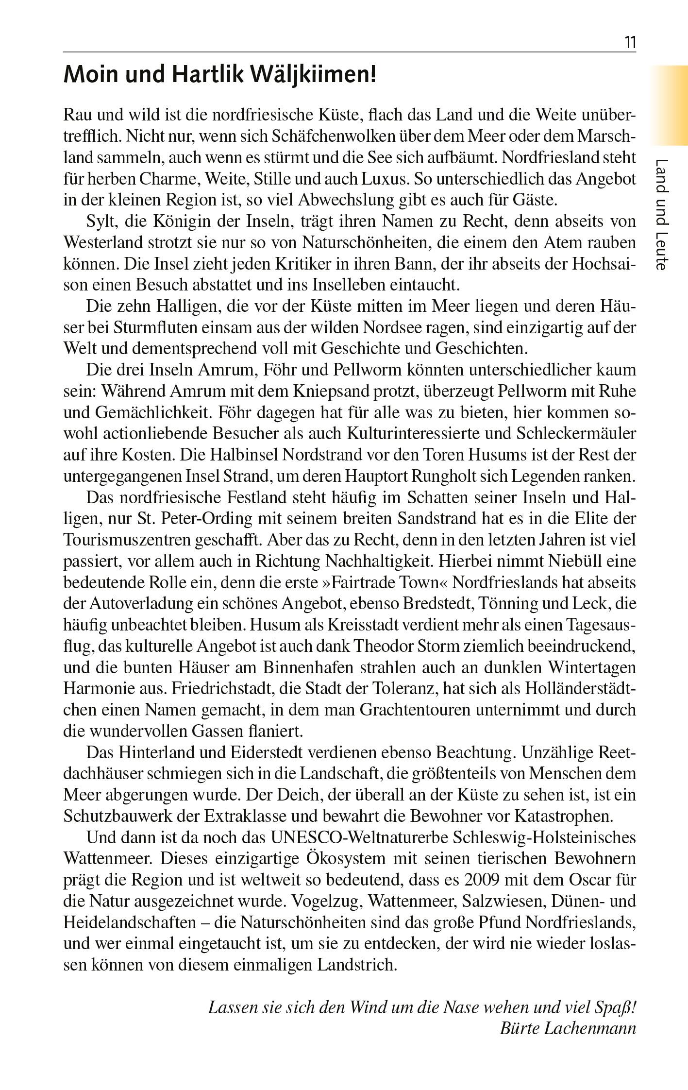 Beispielinhalt (Bild) TRESCHER Reiseführer Nordfriesland