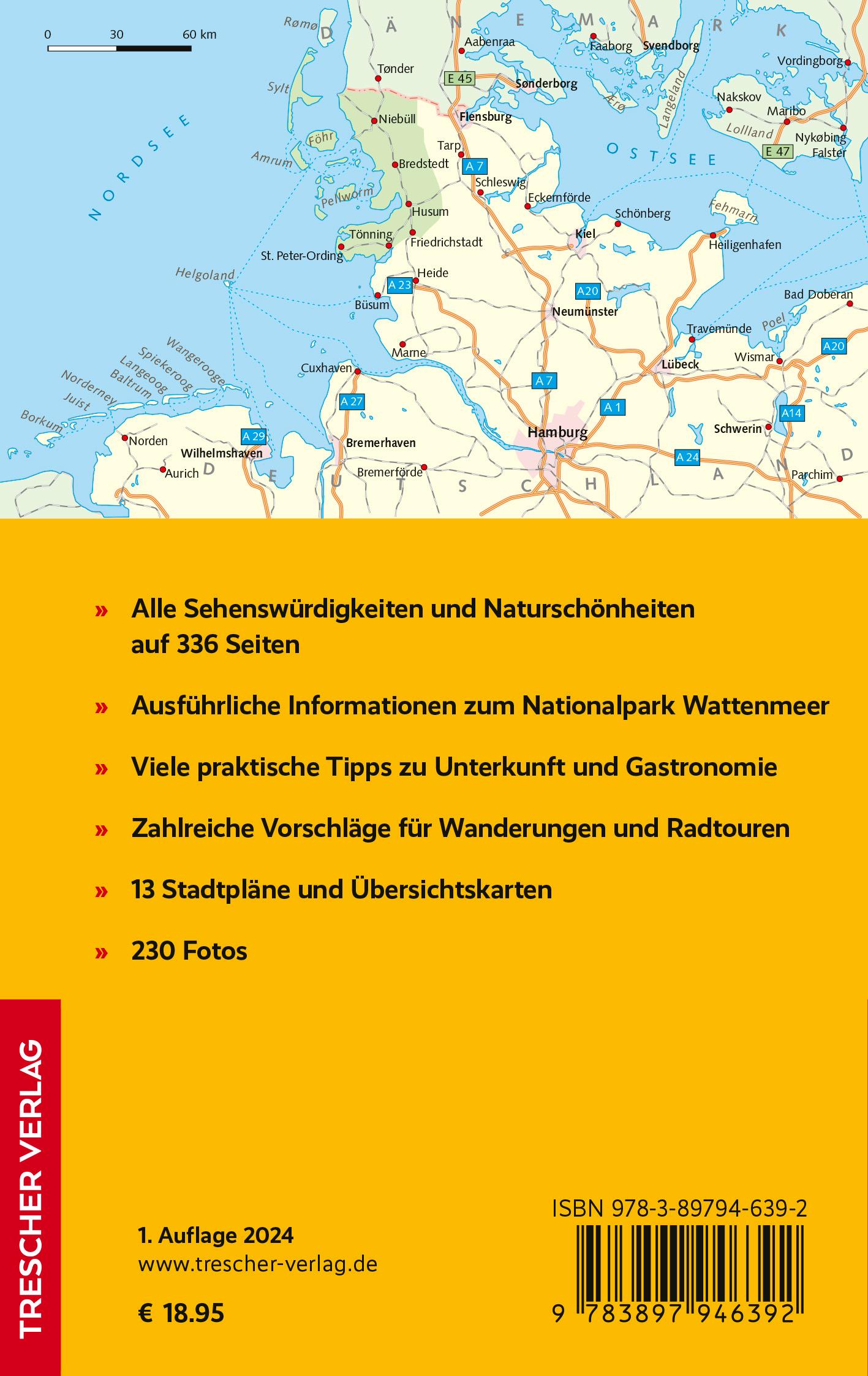 Rückseitencover TRESCHER Reiseführer Nordfriesland