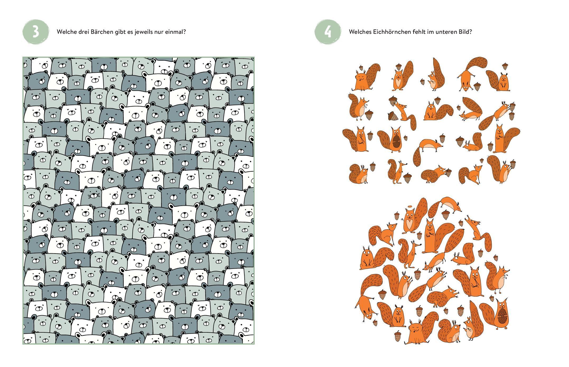 Beispielinhalt (Bild) Tierische Suchrätsel - Finde das, was anders ist!