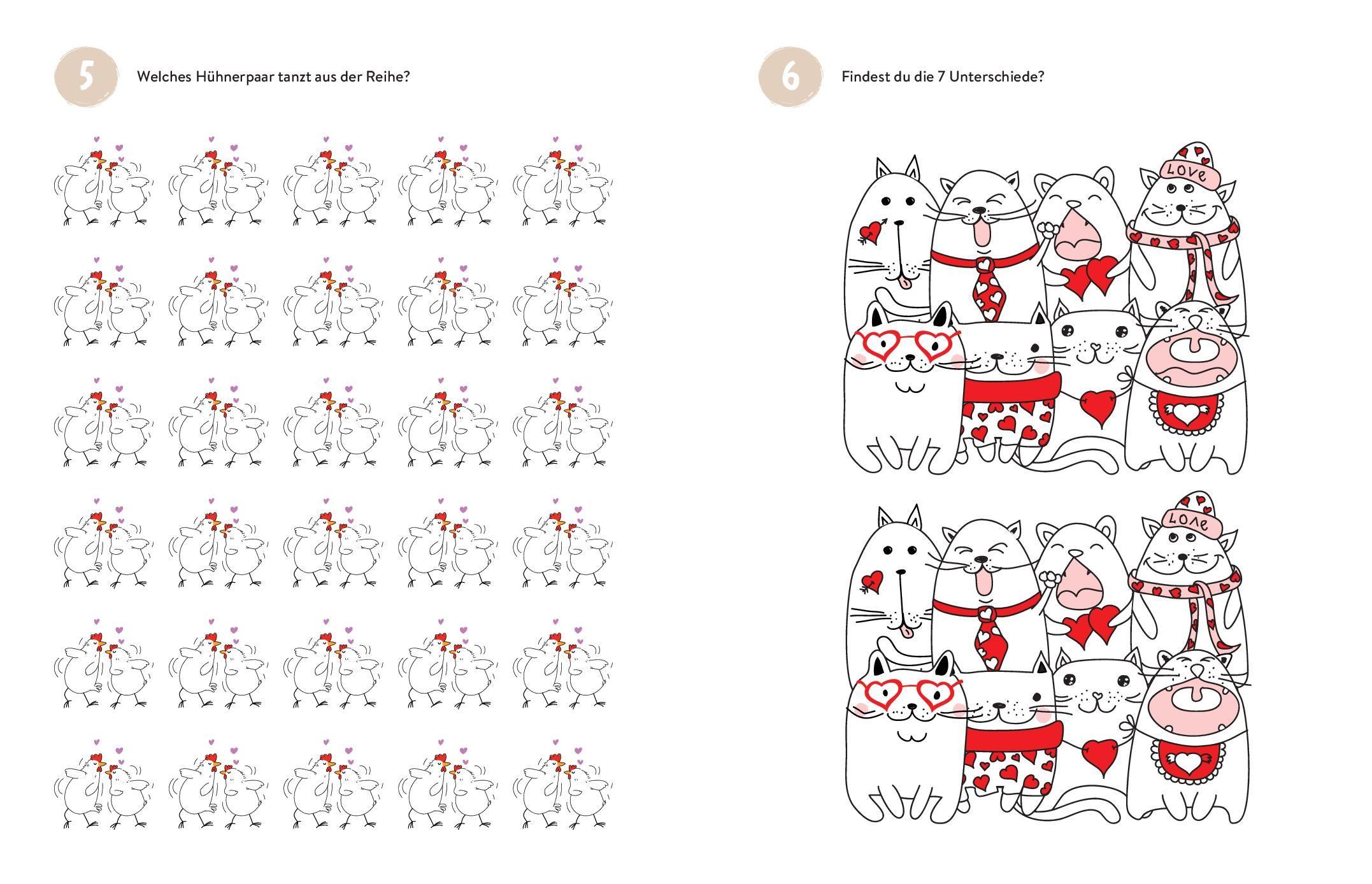 Beispielinhalt (Bild) Tierische Suchrätsel - Finde das, was anders ist!