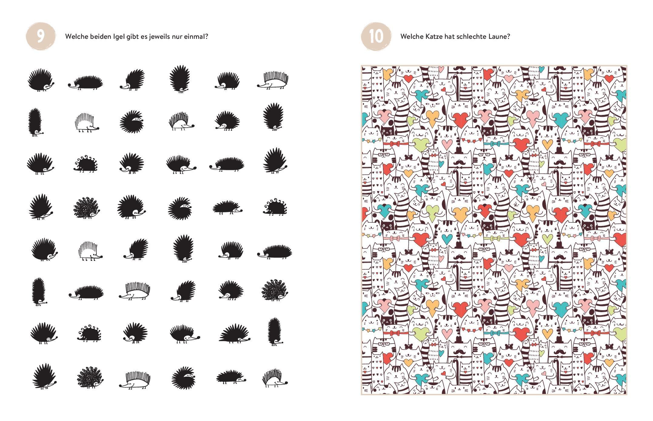 Beispielinhalt (Bild) Tierische Suchrätsel - Finde das, was anders ist!