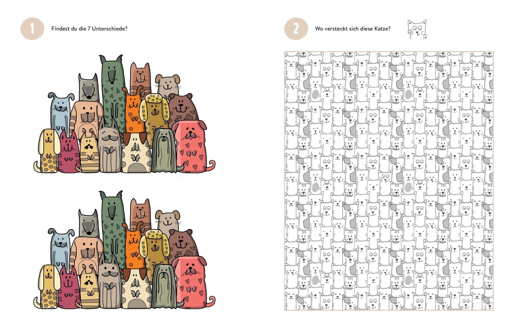 Beispielinhalt (Bild) Tierische Suchrätsel - Finde das, was anders ist!
