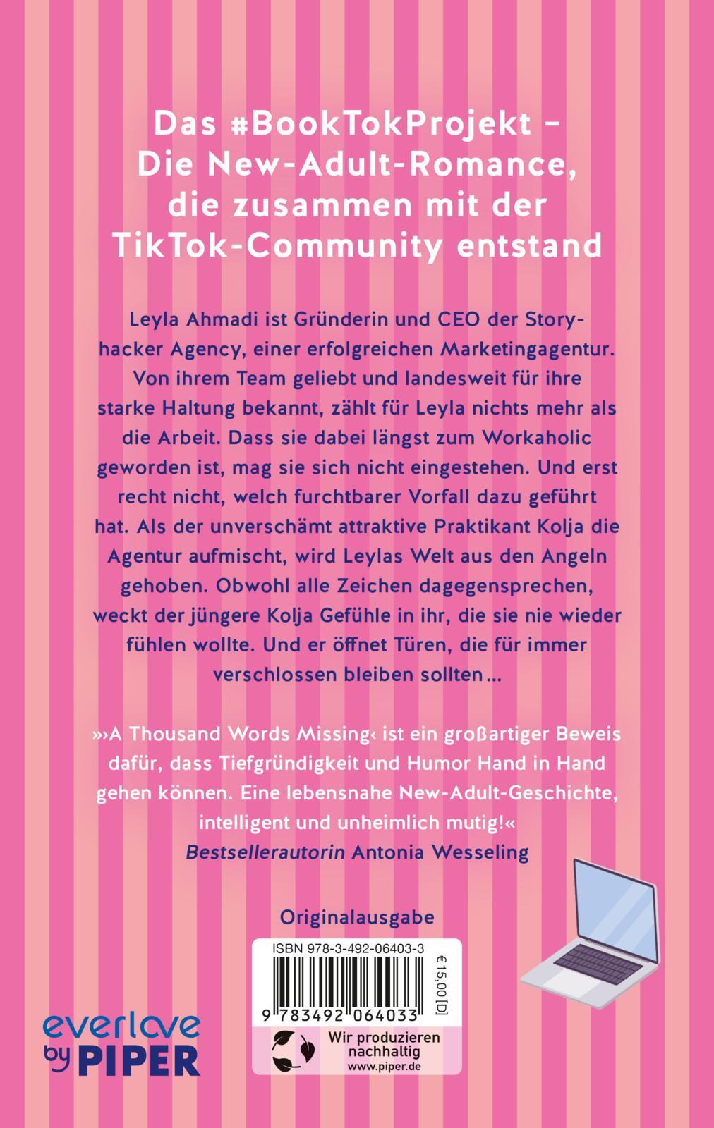 Rückseitencover A Thousand Words Missing