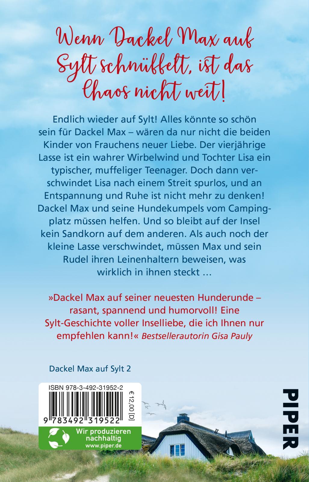 Rückseitencover Pfotenglück - Dackel Max auf Spurensuche