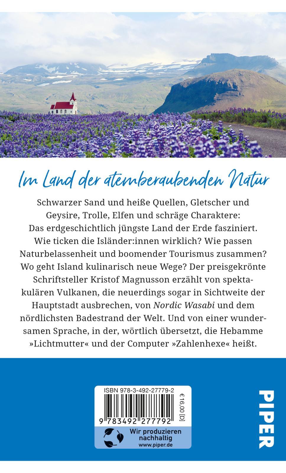 Rückseitencover Gebrauchsanweisung für Island