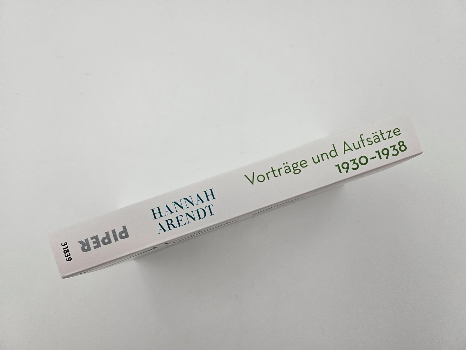 Beispielinhalt (Bild) Vorträge und Aufsätze 1930-1938