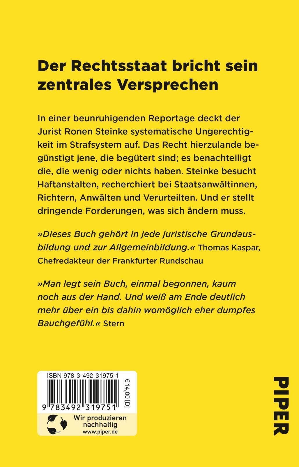 Rückseitencover Vor dem Gesetz sind nicht alle gleich