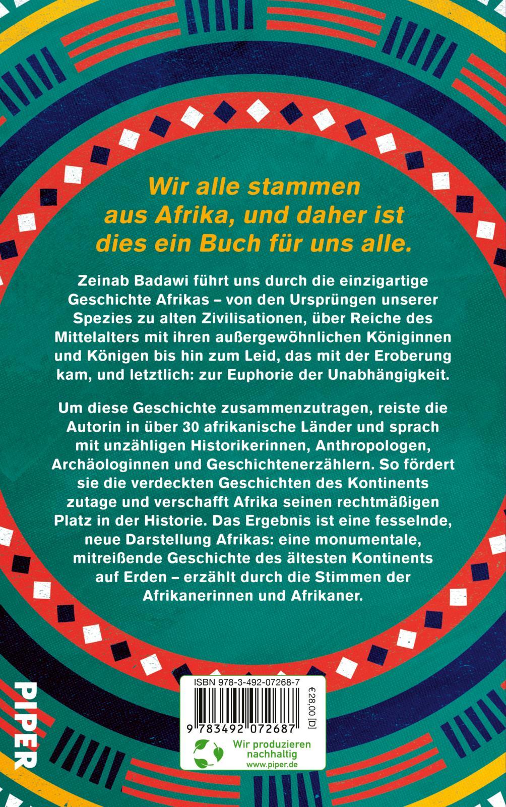 Rückseitencover Eine afrikanische Geschichte Afrikas