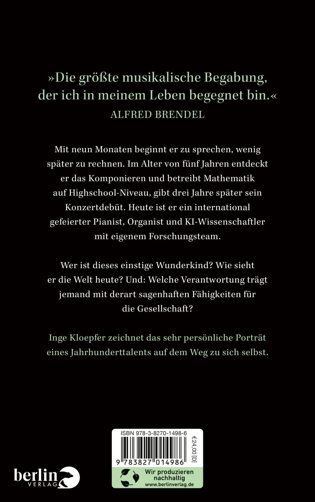 Rückseitencover Kit Armstrong - Metamorphosen eines Wunderkinds