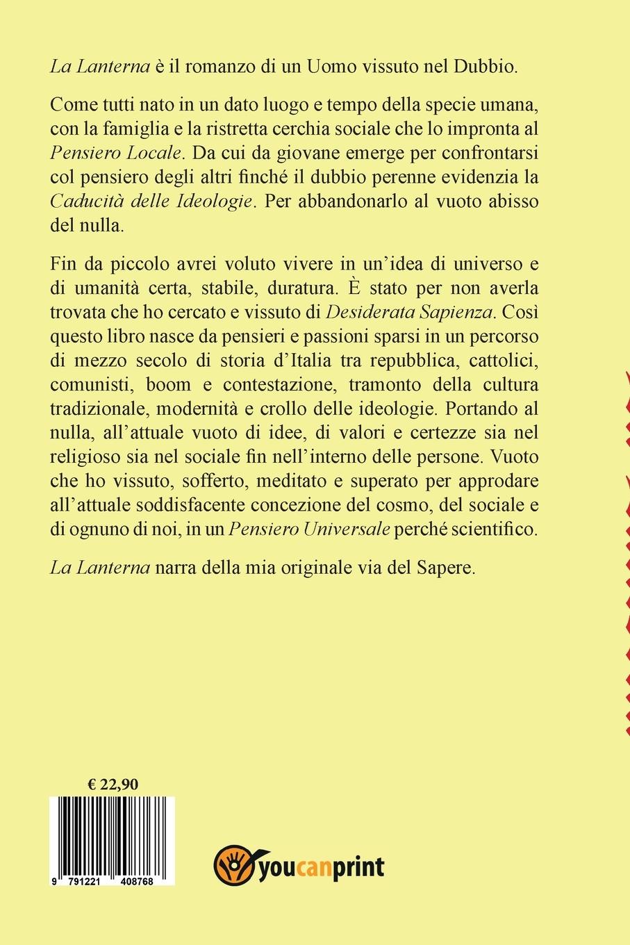 Rückseitencover La Lanterna - Desiderata Sapienza
