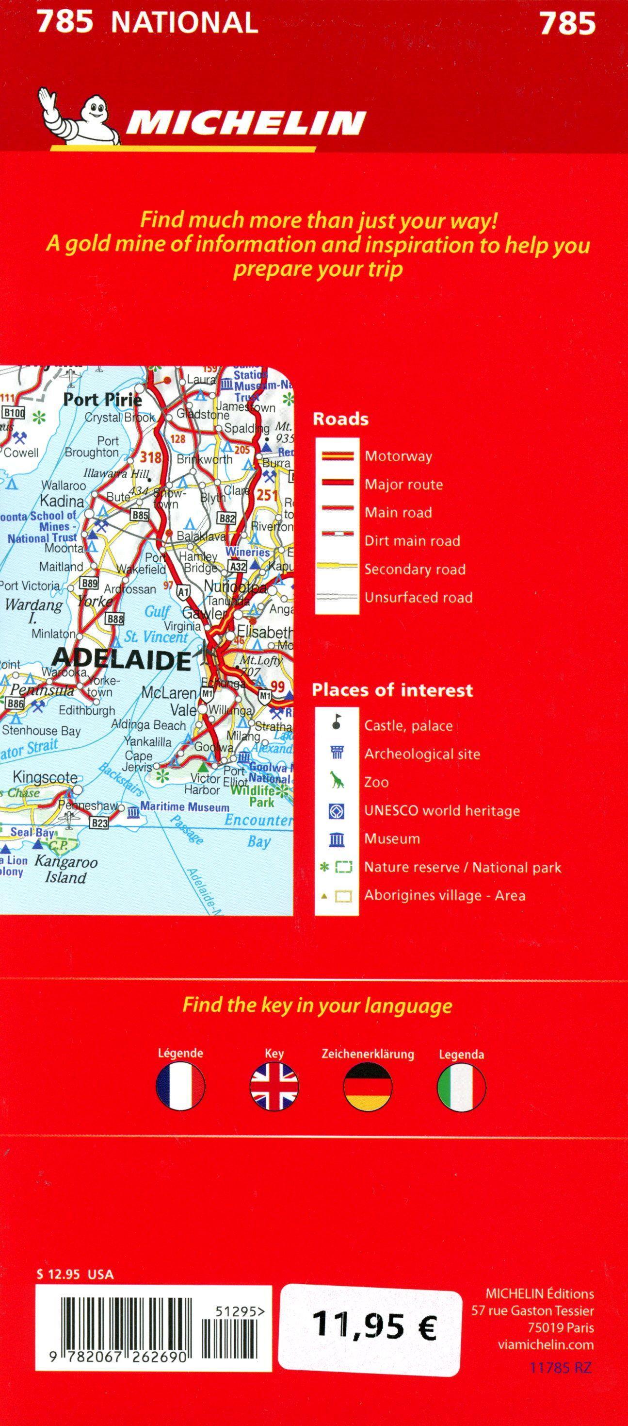 Beispielinhalt (Bild) Michelin Australien 1:4 000 000