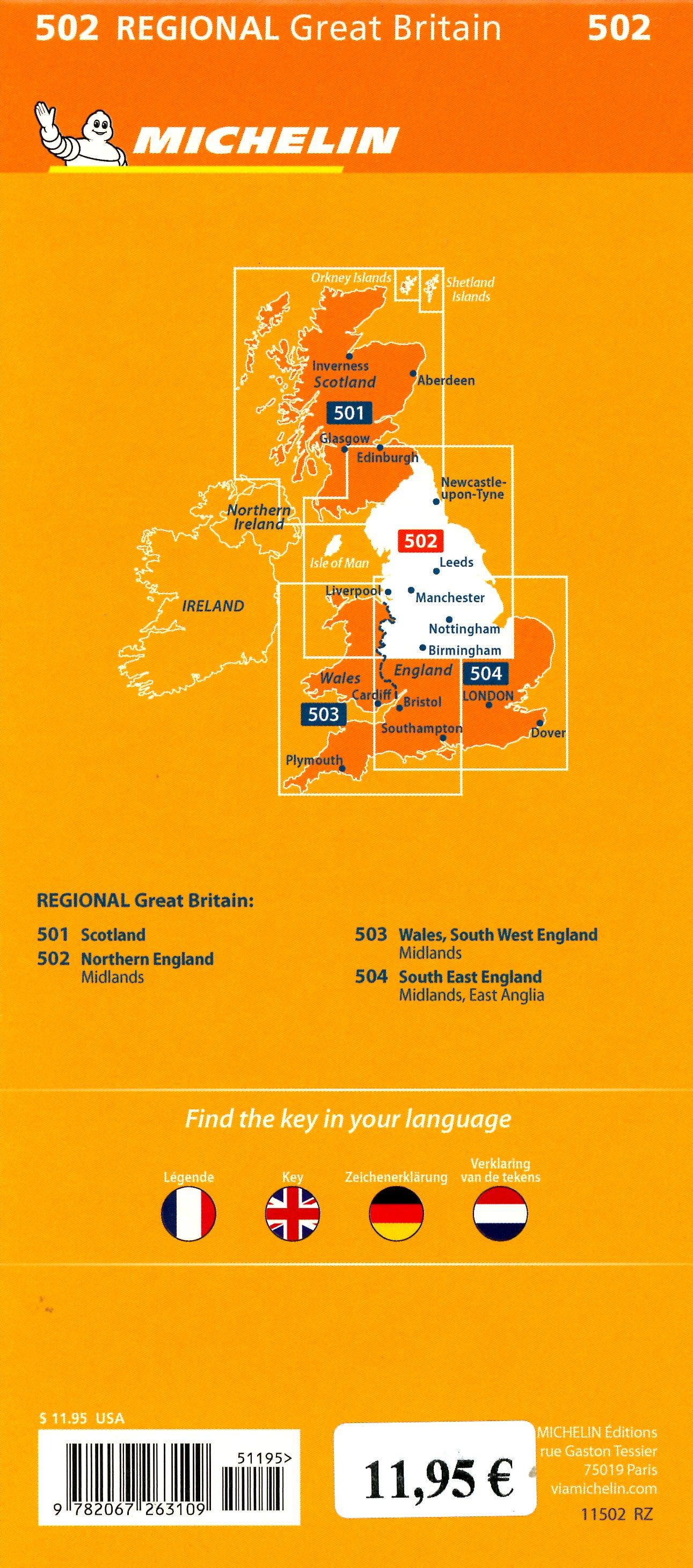 Beispielinhalt (Bild) Michelin England Nord, Midlands