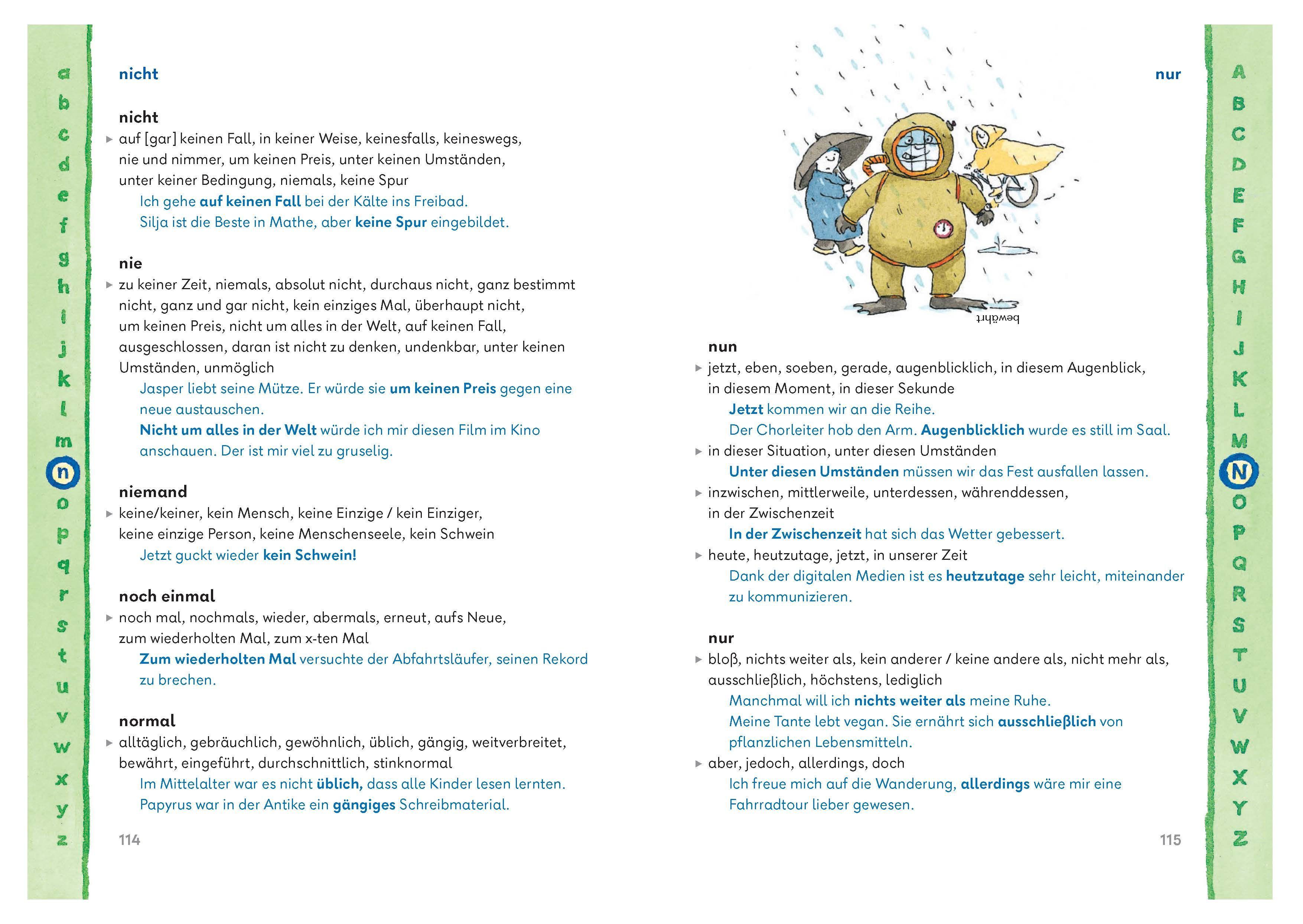 Beispielinhalt (Bild) Sag es besser! Das Grundschulwörterbuch Synonyme