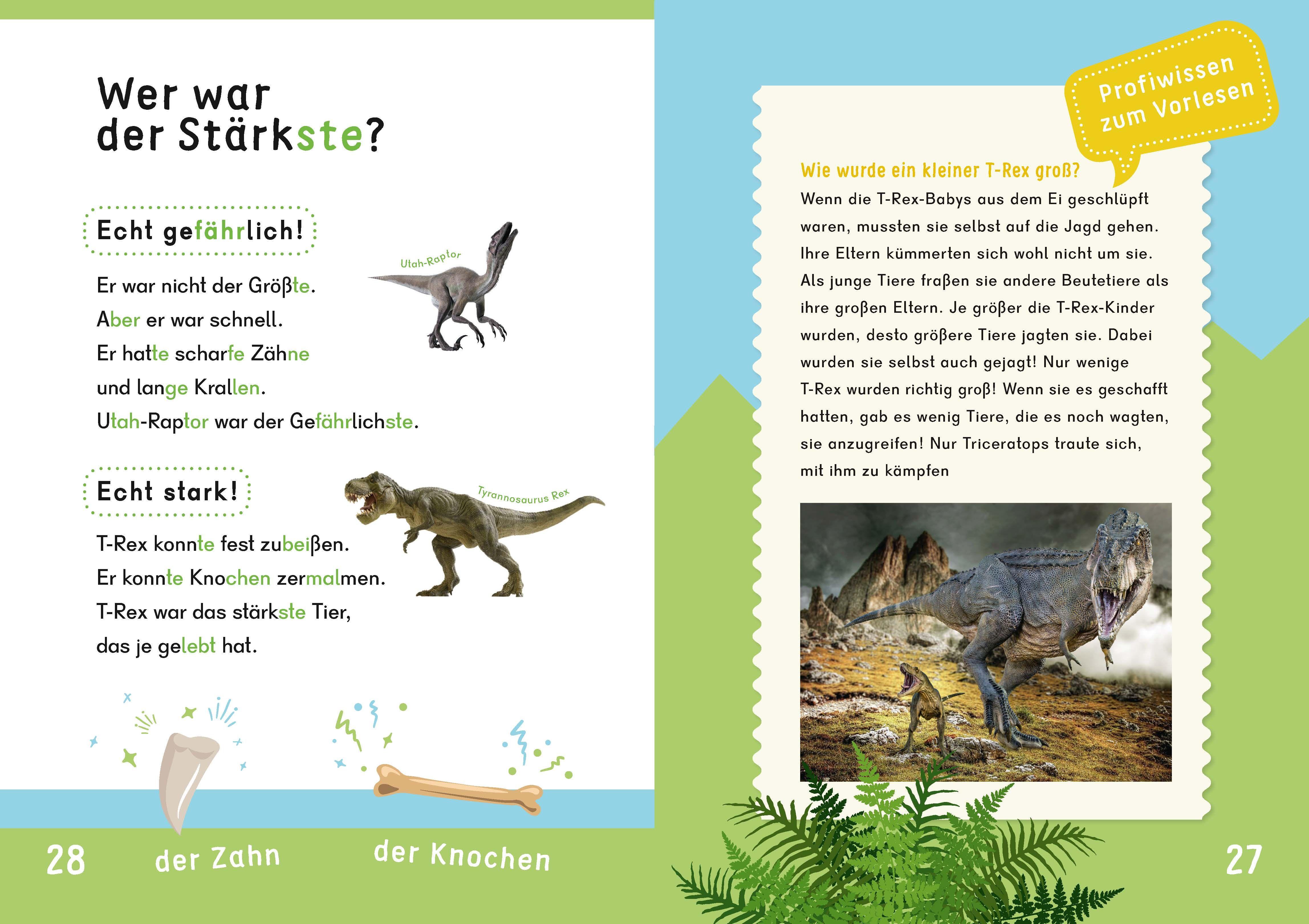 Beispielinhalt (Bild) Dein Lesestart: Weißt du schon alles über Dinos? Ab 1. Klasse