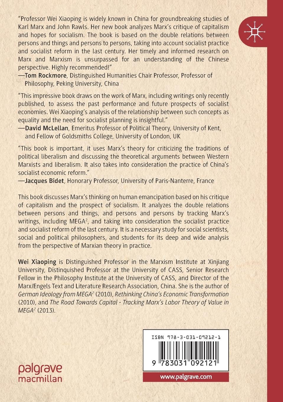 Rückseitencover Karl Marx on Socialist Theory and Practice