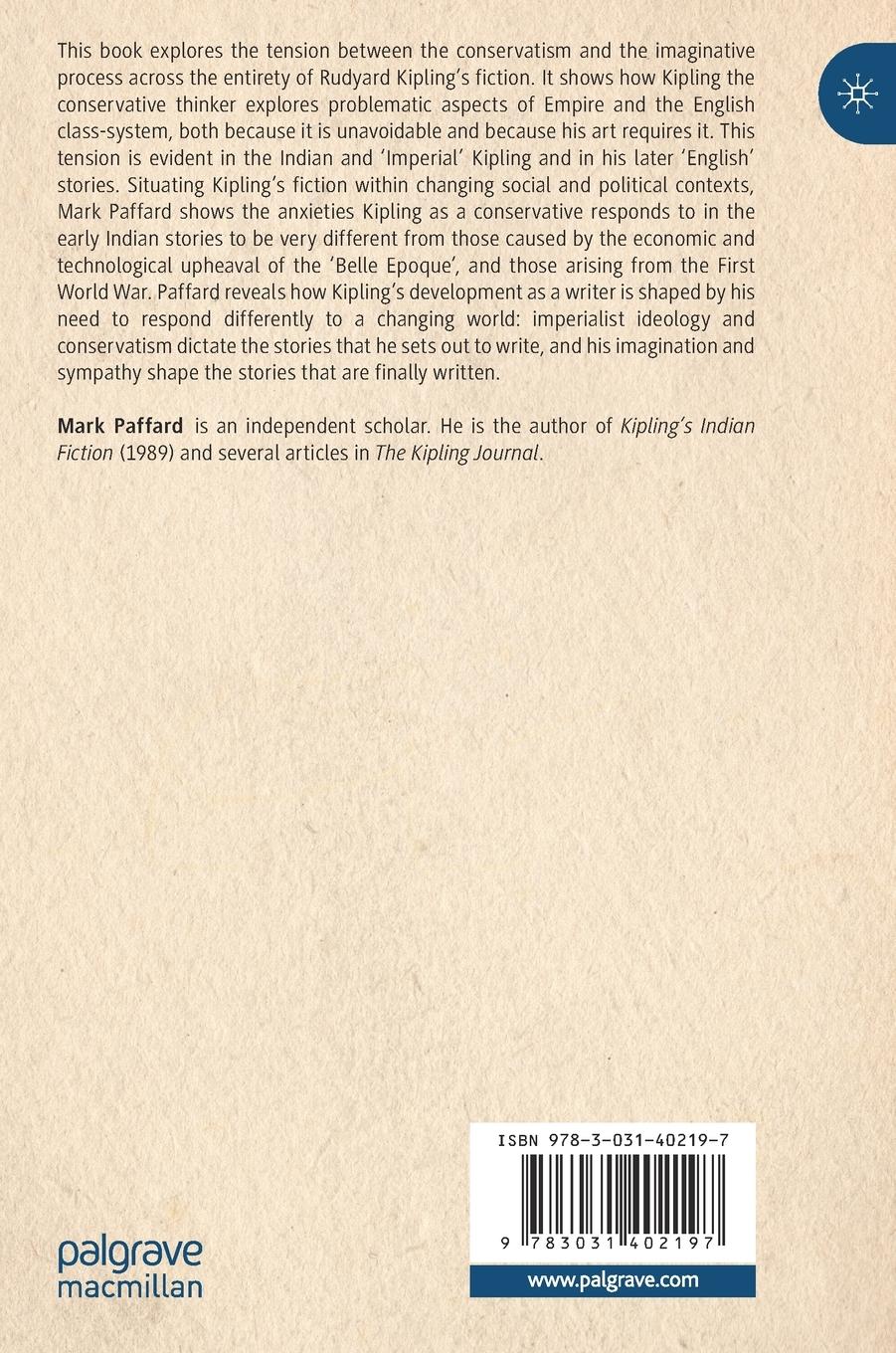 Rückseitencover Conservative Belief and the Imagination in Kipling's Fiction