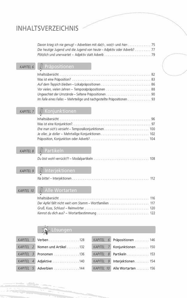 Beispielinhalt (Bild) 100 x Wortarten