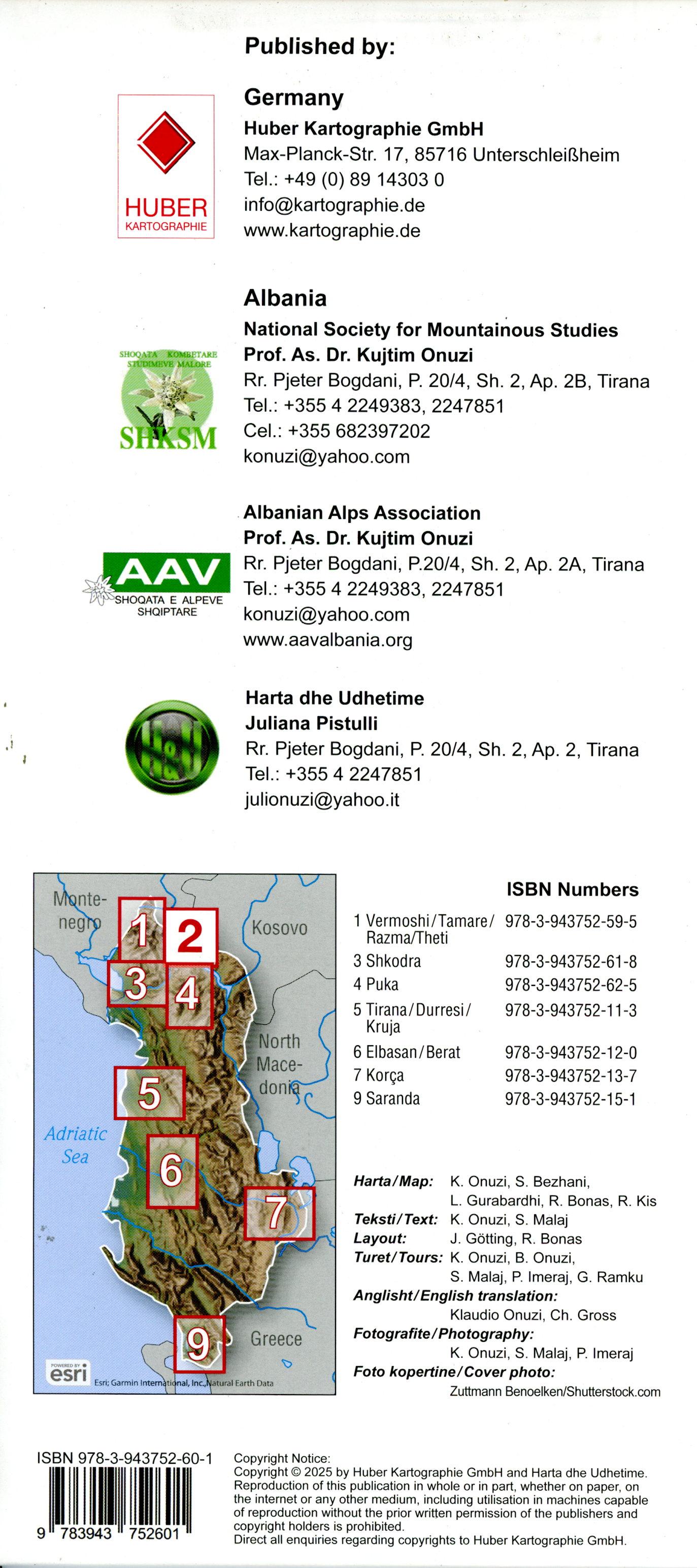 Beispielinhalt (Bild) Albania hiking & biking 1:50000
