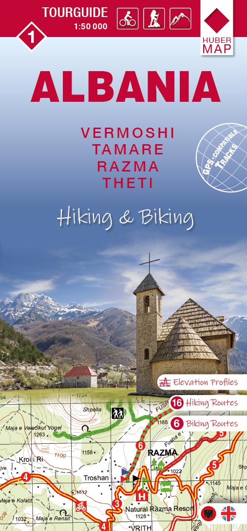 Vorderes Coverbild Albania hiking & biking 1:50000