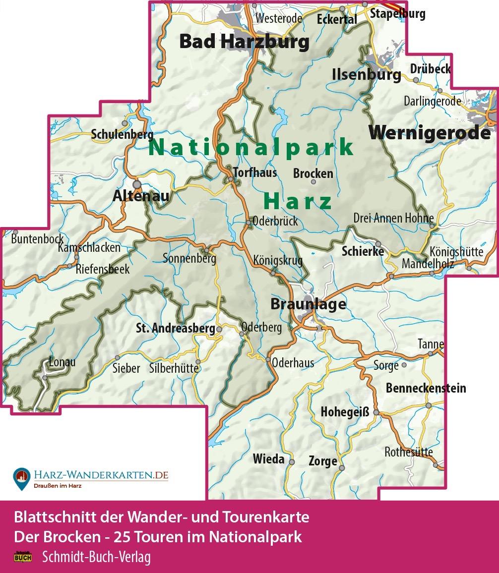 Beispielinhalt (Bild) Der Brocken 1:30 000