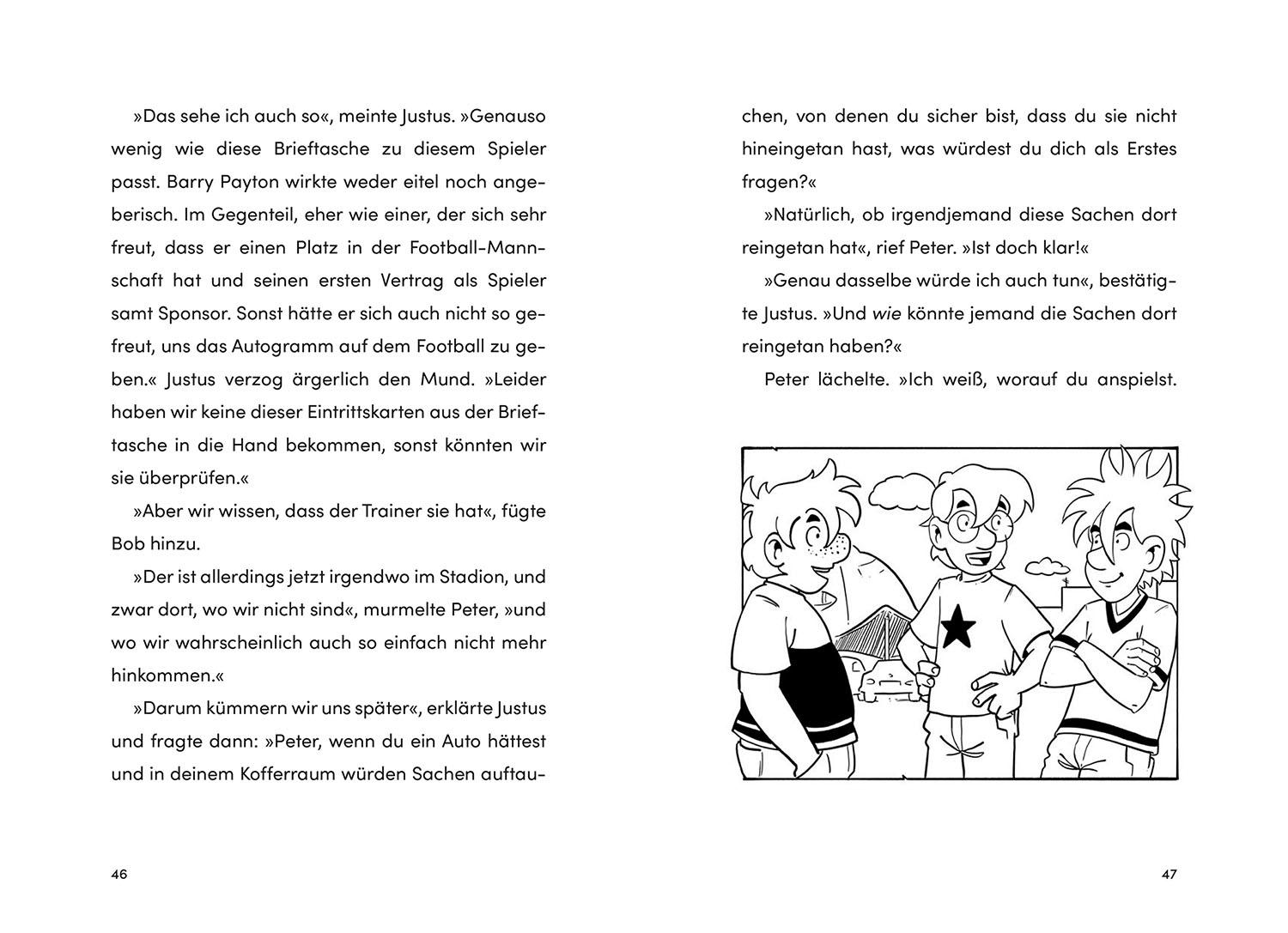 Beispielinhalt (Bild) Die drei ??? Kids, 99, Football-Falle