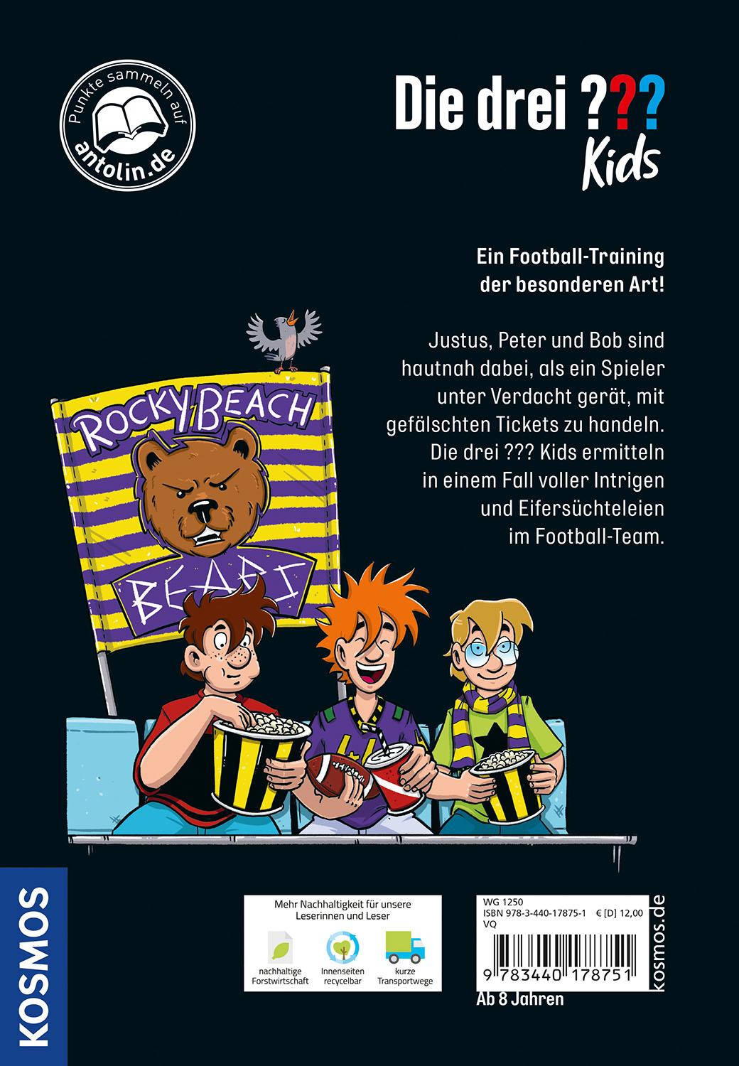 Rückseitencover Die drei ??? Kids, 99, Football-Falle