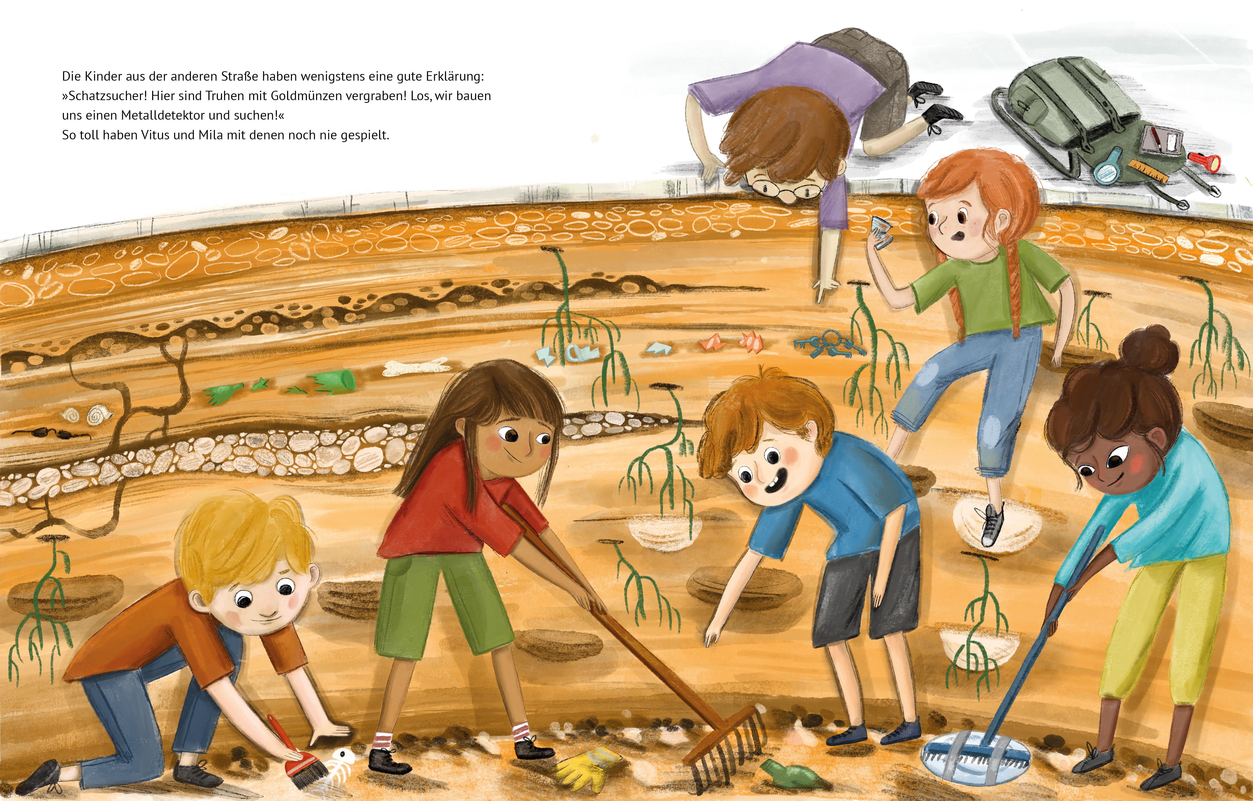 Beispielinhalt (Bild) Das rätselhafte Loch in unserer Straße