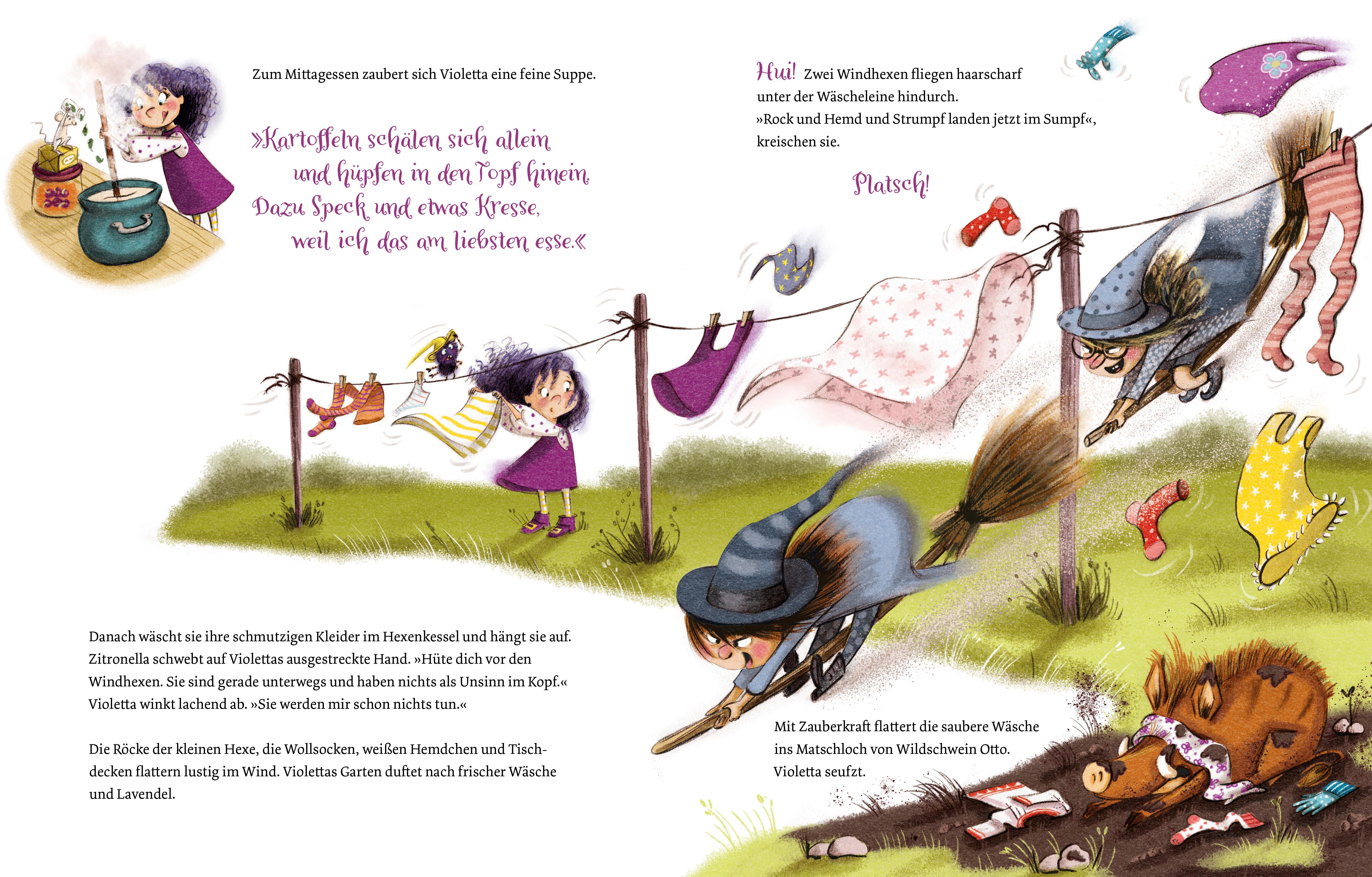 Beispielinhalt (Bild) Violetta Ranunkel - Die kleine Gartenhexe