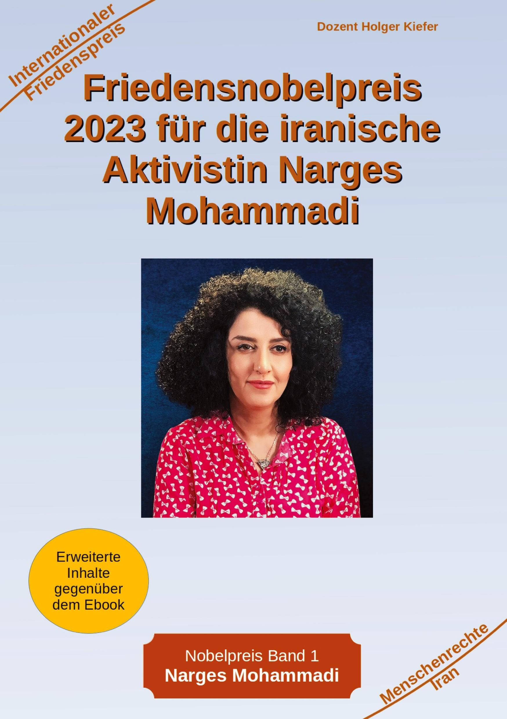 Vorderes Coverbild Friedensnobelpreis 2023 für die iranische Aktivistin Narges Mohammadi