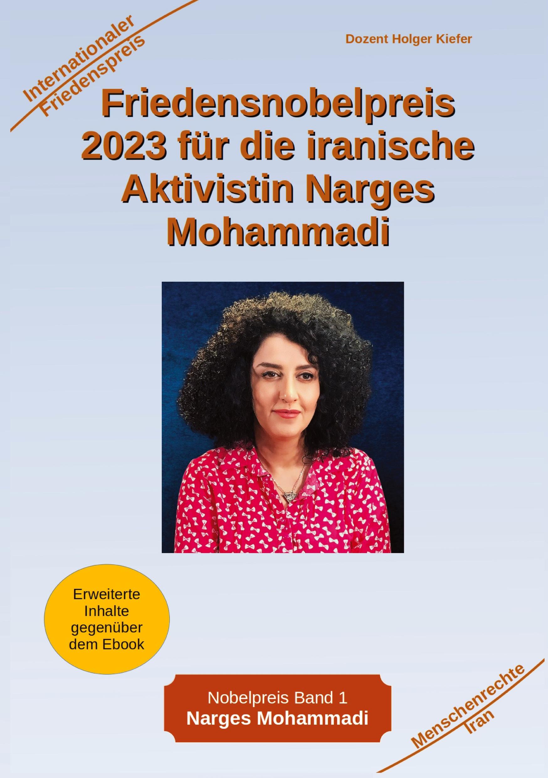 Vorderes Coverbild Friedensnobelpreis 2023 für die iranische Aktivistin Narges Mohammadi