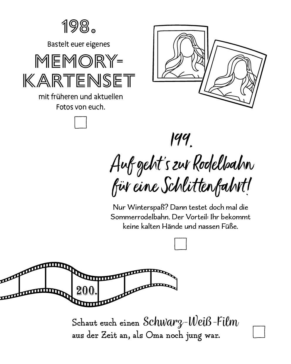 Beispielinhalt (Bild) Die Bucket List für Freundinnen